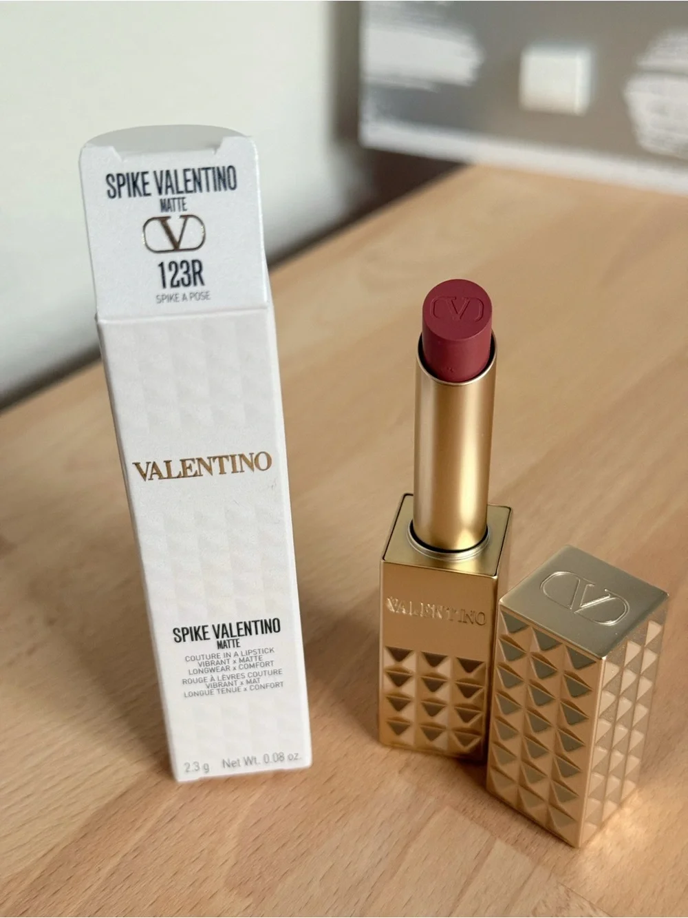 Valentino Spike Matte Lipstick - 123R Spike A Rose